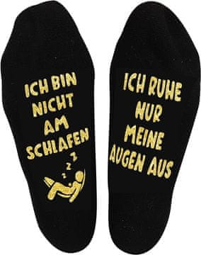 Nikcorp Smiješne protuklizne čarape s njemačkim natpisom, udobne za dom, idealan poklon za rođendan, univerzalna veličina 39-46