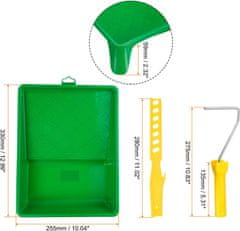 Nikcorp Set za bojanje zidova i stropova, 10-dijelni komplet s valjkom, kistovima i miješalicom, za brzo i jednostavno ličenje