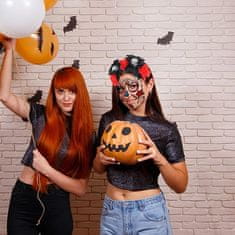 Nikcorp Traka za kosu za Halloween s tetovažama za lice, set ukrasa za kostim za Noć vještica i Dan mrtvih, za žene