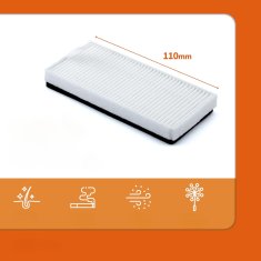 Nikcorp Set zamjenskih dijelova za robotski usisavač, 4x bočna četka, 4x HEPA filter, 1x središnji valjak, za Eternal Laser