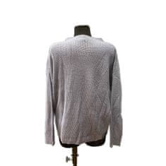 Nikcorp Ženski pulover dugih rukava za hladnije dane, udoban široki kroj od debelog pletiva, elegantan i topao, plavi, XL