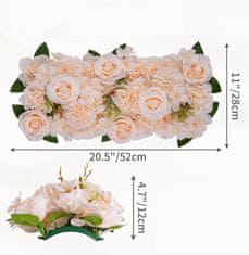 Nikcorp Set umjetnih buketa ruža, 6 komada, realističan izgled za dekoraciju stola, vjenčanja i doma, roza, 52 cm