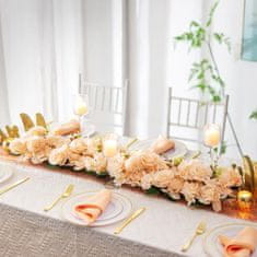 Nikcorp Set umjetnih buketa ruža, 6 komada, realističan izgled za dekoraciju stola, vjenčanja i doma, roza, 52 cm