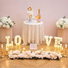 Nikcorp Set umjetnih buketa ruža, 6 komada, realističan izgled za dekoraciju stola, vjenčanja i doma, roza, 52 cm