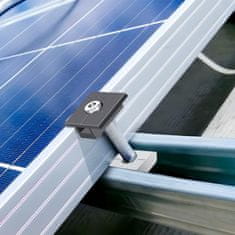 Nikcorp Srednje stezaljke za solarne panele, 4 kom, za sigurno pričvršćivanje PV modula, aluminijske, za krov, kamper, brod, crne, 35mm