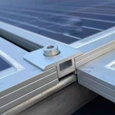 Nikcorp Srednje stezaljke za solarne panele, 4 kom, za sigurno pričvršćivanje PV modula, aluminijske, za krov, kamper, brod, crne, 35mm