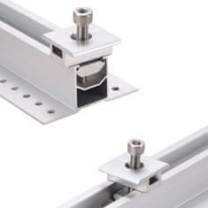 Nikcorp Srednje stezaljke za solarne panele, 4 kom, za sigurno pričvršćivanje PV modula, aluminijske, za krov, kamper, brod, crne, 35mm