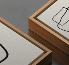 Nikcorp Moderne slike s okvirom, set 2 kom, apstraktne linije za zid, premium platno, dekoracija za dnevni boravak, 41x61 cm