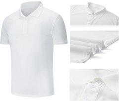 Nikcorp Set 3 muške polo majice, prozračne i brzosušeće, za sport i slobodno vrijeme, crna, bijela, siva, veličina S