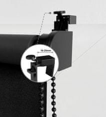 Nikcorp Termo roleta za zamračivanje, energetska ušteda, bez bušenja, za spavaću sobu i kupaonicu, crna, 65x210 cm