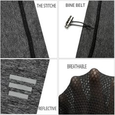 Nikcorp Set 2x višenamjenska marama za lice, prozračna balaklava za sport, podesiva traka, siva i crna