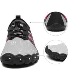 Nikcorp Cipele za vodu unisex, protuklizne za plažu i plivanje, prozračne mrežaste, lagane i udobne, sive, veličina 44