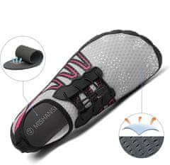 Nikcorp Cipele za vodu unisex, protuklizne za plažu i plivanje, prozračne mrežaste, lagane i udobne, sive, veličina 44