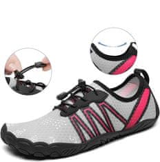 Nikcorp Cipele za vodu unisex, protuklizne za plažu i plivanje, prozračne mrežaste, lagane i udobne, sive, veličina 44