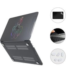 Nikcorp Maska za MacBook Air 13, tvrdo kućište s poklopcem za tipkovnicu, zaštita od ogrebotina i prašine, crna