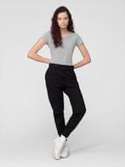 Nikcorp Ženska majica kratkih rukava, slim fit kroj za isticanje figure, glatki pamuk s viskozom i elastinom, siva, M