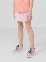 Nikcorp Pamučna suknja za djevojčice s džepovima, udobna i prozračna za igru, s vezicom u struku, roza, 140 cm