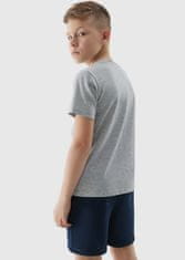 Nikcorp Majica kratkih rukava za dječake, mekana i udobna, za svaki dan i sport, pamuk s viskozom, regular fit, siva, 152 cm