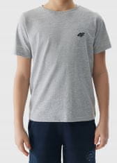Nikcorp Majica kratkih rukava za dječake, mekana i udobna, za svaki dan i sport, pamuk s viskozom, regular fit, siva, 152 cm