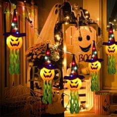 Nikcorp Dekorativna girlanda za Halloween Svjetleće Bundeve LED, 3m, na baterije, za unutarnju i vanjsku upotrebu, 2 načina rada