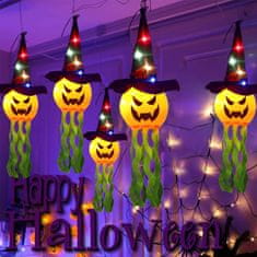 Nikcorp Dekorativna girlanda za Halloween Svjetleće Bundeve LED, 3m, na baterije, za unutarnju i vanjsku upotrebu, 2 načina rada