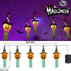 Nikcorp Dekorativna girlanda za Halloween Svjetleće Bundeve LED, 3m, na baterije, za unutarnju i vanjsku upotrebu, 2 načina rada