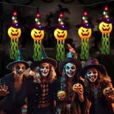 Nikcorp Dekorativna girlanda za Halloween Svjetleće Bundeve LED, 3m, na baterije, za unutarnju i vanjsku upotrebu, 2 načina rada