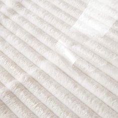 Nikcorp Mekana deka od flanela, dvostrana i baršunasta za toplinu i udobnost, s pomponima za kauč i spavaću sobu, bijela, 125x150 cm