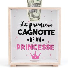 Nikcorp Drvena kasica prasica s okvirom za fotografije, 3D kutija za uspomene i novac, zidna dekoracija, 21x18x5,8 cm