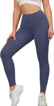 Nikcorp Ženske sportske tajice visokog struka za vježbanje, rastezljive i prozračne za jogu i fitness, tamnoplave L