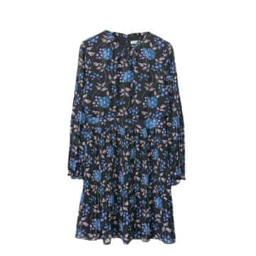 Nikcorp Ženska ljetna haljina prozračna, s uzorkom borovnica, elegantna za svaki dan i posebne prilike, crna, veličina 42 EU