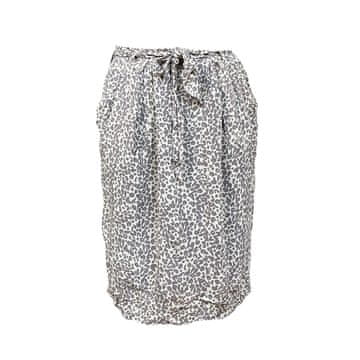 Nikcorp Ženska ljetna suknja leopard uzorka, prozračna i lagana za vruće dane, udobna za nošenje, bijelo-ljubičasta, vel. 36