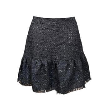 Nikcorp Ženska suknja s resicama za elegantan izgled, udobna i svestrana za dnevne i večernje kombinacije, crna, veličina 38