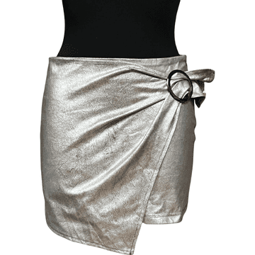 Nikcorp Mini suknja za žene, elegantna i udobna, za ljetne kombinacije i večernje izlaske, prozračni materijal, srebrna, S