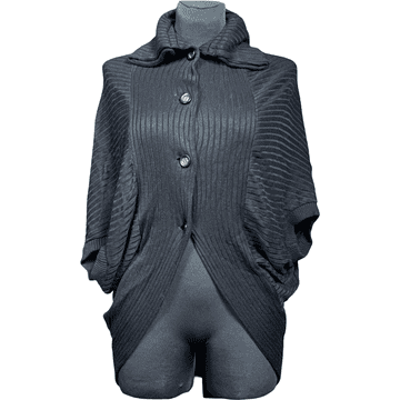 Nikcorp Ženski kardigan dugi topli i udoban, elegantan modni kroj za proljeće i jesen, viskoza i akril, crni XS