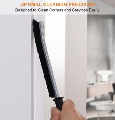 Nikcorp Set četki za čišćenje fuga 4 kom, uska četka za fuge i utore s tvrdim vlaknima za kupaonicu i kuhinju, crna