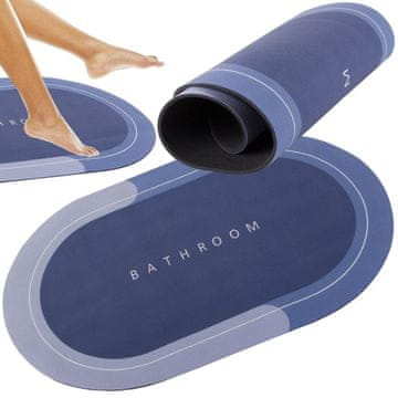 CoZy Brzo sušeći kupaonski tepih – plavo/sivi