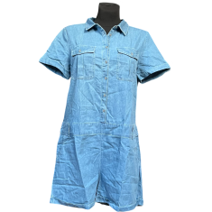 Nikcorp Ženski kombinezon s kratkim hlačama, lagan i prozračan za ljeto, udoban pamučni materijal za cjelodnevnu udobnost, plavi, 44