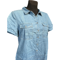 Nikcorp Ženski kombinezon s kratkim hlačama, lagan i prozračan za ljeto, udoban pamučni materijal za cjelodnevnu udobnost, plavi, 44