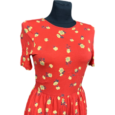 Nikcorp Ženski kombinezon s kratkim hlačama, lagan i prozračan za ljeto, udoban kroj za slobodu kretanja, crveni, veličina 36