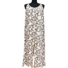 Nikcorp Kombinezon bez rukava za žene, lagan i prozračan za ljeto, udoban kroj za slobodu kretanja, elegantan i ležeran, bijeli, 46