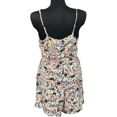 Nikcorp Ženski kombinezon s kratkim hlačama, lagan i prozračan za ljeto, ležerni kroj za slobodu kretanja, šareni, veličina M