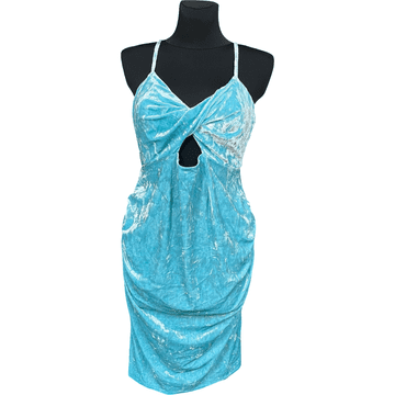 Nikcorp Haljina do koljena elegantna i udobna za ljeto, prozračna tkanina za svaki dan i posebne prilike, plava, veličina 42