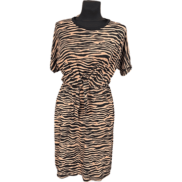 Nikcorp Ženska haljina do koljena za ljeto, udobna i elegantna, prozračni materijal za vruće dane, ležerni kroj, narančasta, 36