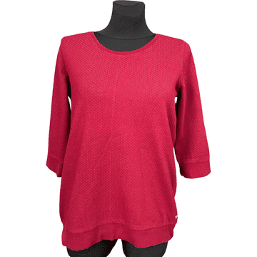 Nikcorp Ženska majica dugih rukava za cjelodnevnu udobnost, prozračna i mekana, za posao i slobodno vrijeme, crvena, M