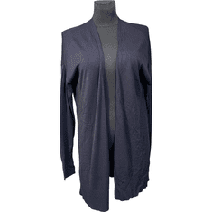 Nikcorp comma Ženski kardigan dugi topli, elegantan za jesen/zimu, mekani materijal viskoza, crna boja, veličina 40