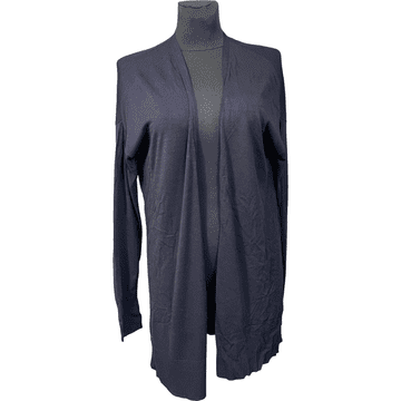 Nikcorp comma Ženski kardigan dugi topli, elegantan za jesen/zimu, mekani materijal viskoza, crna boja, veličina 40