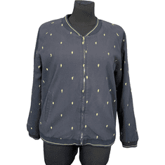 Nikcorp Ženska pamučna majica na patent, udobna i topla za hladne dane, klasičan kroj bez kapuljače, tamnoplava, veličina L