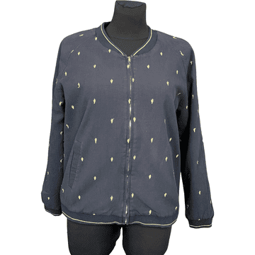 Nikcorp Ženska pamučna majica na patent, udobna i topla za hladne dane, klasičan kroj bez kapuljače, tamnoplava, veličina L