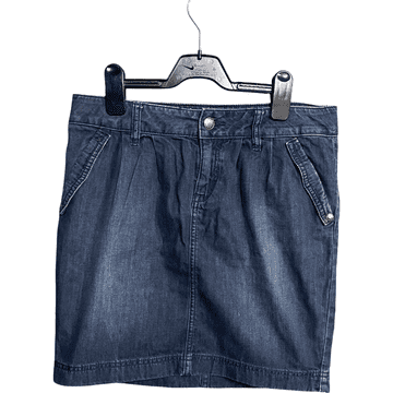 Nikcorp Midi suknja od pamuka za udobnost i eleganciju, lagani prozračni materijal za tople dane, tamnoplava, veličina 29